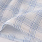 Blue farm embroidery plaid ruffle bubble