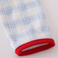 Blue farm embroidery plaid bubble