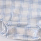Blue farm embroidery plaid bubble
