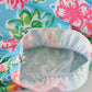 Green floral character applique bubble