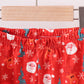 Green christmas santa claus embroidery ruffle pants set