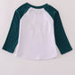 Blue dinosaur embroidery top
