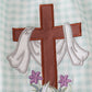 Easter he is risen embroidery girl set