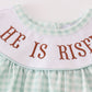 Easter he is risen embroidery girl bubble