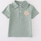 Sage sand dollar embroidery boy shirt
