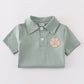 Sage sand dollar embroidery boy shirt