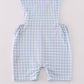 Blue golf embroidery smocked boy jonjon