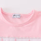 Pink easter cross embroidery smocked girl set