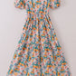 Citrus Bloom print mom dress