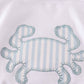 White crab applique ruffle girl bubble