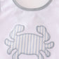 White crab applique girl set