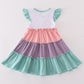 Multicolored tiered girl dress