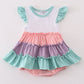 Multicolored tiered girl bubble