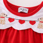 Red valentine's day puppy embroidery girl bubble