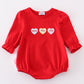 Red valentine's day heart embroidery girl bubble