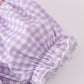 Purple bunny embroidery smocked girl set
