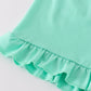Blue stripe starfish embroidery smocked girl set