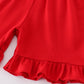 Blue baseball embroidery girl set