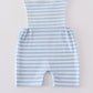 Blue stripe helicopter embroidery smocked boy jonjon