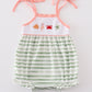 Marine creature embroidery stripe bubble