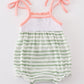 Marine creature embroidery stripe bubble