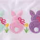 Pink bunny embroidery gingham dress
