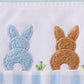 Blue bunny embroidery gingham jonjon