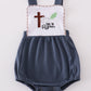 Blue he is risen embroidery boy bubble