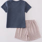 Blue he is risen embroidery boy set