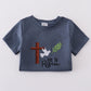 Blue he is risen embroidery boy set