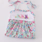 Floral bunny embroidery dress