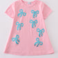Pink bow sequin mom&me dress