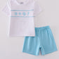 White starfish embroidery smocked set