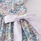 Vintage meadow print bow shorts set