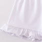 Vintage meadow print bow shorts set