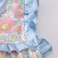Blue floral print set