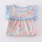 Blue floral print set