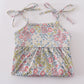 Pastel wildflowers print shorts set