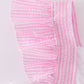Pink seersucker cross floral embroidery bloomer set