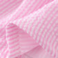 Pink seersucker cross floral embroidery bloomer set