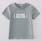Blue he is risen embroidery top