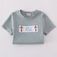 Blue he is risen embroidery top