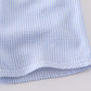 Blue cross embroider smocked set