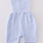Blue cross embroider smocked set