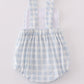 Blue plaid he is risen embroidery bubble