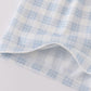 Blue plaid he is risen embroidery  set