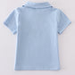 Blue cross embroidery shirt