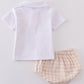 Easter cross embroidery boy bloomer set