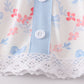 Blue bow lattice print  bloomer set