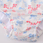 Blue bow lattice print  mom swimsuit